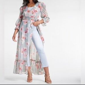 Express Floral Sheer Overlay size s/m